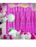 PartyPal Bál, buli, születésnap- Rózsaszín öntapadós Függöny 250x100 cm