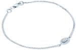 SAVICKI Brățară Celebrity ovală din aur alb 585 cu diamant alb 0.16 ct 16 cm