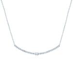 SAVICKI Colier din aur alb 585 cu diamante albe 0.23 ct 43 cm