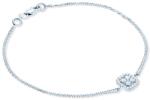 SAVICKI Brățară Celebrity pătrată din aur alb 585 cu diamant alb 0.22 ct 16 cm