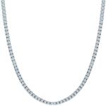 SAVICKI Colier tennis aur alb 585 safire albe 5.840 ct 3, 0 mm 42 cm