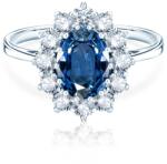 SAVICKI Inel Heart of the Ocean: aur alb, safir albastru - savicki - 25 230,00 RON