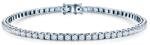 SAVICKI Brățară tennis din aur alb 585 cu safire albe 2.640 ct 3, 0 mm 19 cm