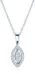 SAVICKI Colier din aur alb 585 cu diamante albe 0.17 ct 44 cm