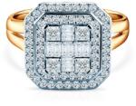 SAVICKI Inel de logodnă Savicki: aur bicolor, diamante - savicki - 19 297,00 RON