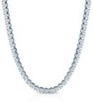 SAVICKI Colier tennis aur alb 585 safire albe 9.200 ct 3, 8 mm 42 cm