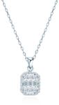 SAVICKI Colier din aur alb 585 cu diamante albe 0.33 ct 43 cm