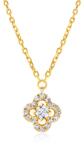 SAVICKI Colier floare din aur 585 cu diamante albe 0.08 ct 45 cm