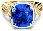SAVICKI Inel SAVICKI: aur bicolor, safir albastru, diamante - savicki - 84 458,00 RON