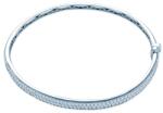 SAVICKI Brățară bangle din aur alb 585 cu diamant alb - savicki - 44 268,00 RON