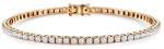 SAVICKI Brățară tennis din aur 585 cu safire albe 2.640 ct 3, 0 mm 19 cm