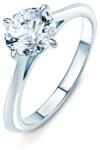 SAVICKI Inelul de logodnă Light: aur alb, diamant