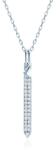 SAVICKI Colier din aur alb 585 cu diamante albe 0.08 ct 45 cm
