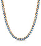 SAVICKI Colier tennis aur 585 safire albastre 9.200 ct 3, 8 mm 42 cm