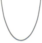 SAVICKI Colier tennis din aur 585 cu safire albastre 5.840 ct 3, 0 mm 40 cm