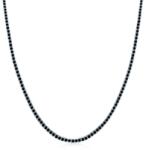 SAVICKI Colier tennis aur alb 585 diamante negre 3.300 ct 2, 5 mm 42 cm