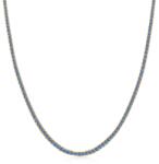 SAVICKI Colier tennis aur 585 safire albastre 4.950 ct 2, 5 mm 42 cm
