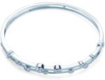 SAVICKI Brățară bangle din aur alb 585 cu diamant alb 0.76 ct