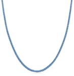 SAVICKI Colier tennis din aur alb 585 cu safire albastre 4.950 ct 2, 5 mm 40 cm