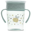  Lorelli My Friend Tanulópohár Szilikon 360°-os itatócsőrrel, Zöld méhecske 12+ hó (275 ml/db) - babybear