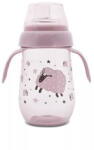  Lorelli My Friend Tanulópohár Aszimmetrikus szilikon csőrrel, Rózsaszín bárány 6+ hó (250 ml/db) - babybear