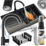 Granitan Egymedencés mosogató csepegtetővel Konyhai mosogató Trix Szifon Ajándék (TRIX22842)