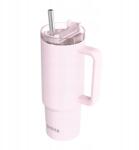 QUOKKA Rozsdamentes acél termobögre szívószállal, 950 ml, Quokka Light Pink (világos rózsaszín) (40037)