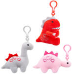  Plüss dínók szivecskével, 10 cm, 3 féle