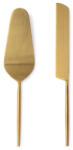 Bizzotto Set 2 tacamuri servire desert otel auriu satinat Bronte 6x26h; 2, 5x27h (0555439) Tacam