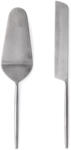Bizzotto Set 2 tacamuri servire desert otel argintiu satinat Bronte 6x26h; 2, 5x27h (0555443) Tacam