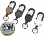  4DB Retraktor Zsinór Feltekerhető Karabiner Kulcstartó Kültéri (6978991471502)