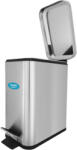 Limpio Cos de gunoi inox Limpio 5L, Soft Close, Dreptunghiular, cu Pedala Cos de gunoi