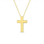 Bebe Gold Lant din Aur 14K cu Pandantiv Cruce pentru Copii - Model Cruce Decupata cu Stele