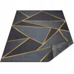 Akcila Szőnyeg Fekete-arany 300X200 CM Csúszásgátló Modern Fekete Arany Loft (w new topaz 68)