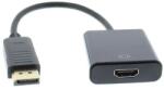 Well Adaptor HDMI mama - Displayport tata 15cm 1080p Well ADAPT-HDMIF/DPM-0.15BK-WL (ADAPT-HDMIF/DPM-0.15BK-WL) - drumix