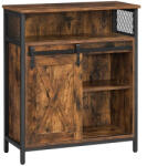 Brius Comoda depozitare cu usa glisanta tip hambar, 70x30x80 cm, maro rustic (EZ-LSC089B01) Comoda