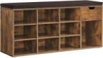 Brius Banca depozitare suport pantofi 10 compartimente dulap perna, 30x104x48 cm, maxim 150 kg, maro rustic (EZ-LHS024T01) Pantofar