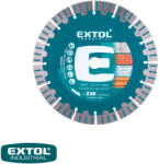 Extol Industrial 8703038 Long Life Cut univerzális gyémánttárcsa, szegmentált (beton, gránit, tégla) - 230x22, 2 mm (8703038)