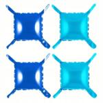 Etnio Craft & Deco Party függöny lufi 4db 47x47cm, kék árnyalatok