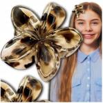  Hajcsat, virágos hajcsipesz, Plumeria virág, nagy méretű, ajándék, dísz, leopárdmintás (Spinka do włosów hawajski styl duża szczęka)