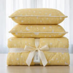 Ralex Pucioasa Set pilota 200x215cm 370g cu 2 perne 50x70, galben- PLT33 (PLT33)
