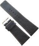 Hattori Curea Ceas Hand-Made - Piele Naturală Neagră, Cusătură Contrastantă 34mm (WZ2226)