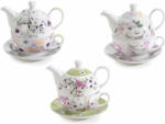 Decorer Set 3 ceainice, 3 cesti portelan multicolor 15.5x10.5x13.5 cm (A72.10.62)