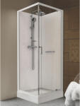 RAVAK Négyoldalról zárt szögletes zuhanykabinok kpl-KCDJ/ CLIIa-80 /fehér kerettel és fehér hátfallal (A361605201-01)