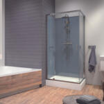 RAVAK Négyoldalról zárt szögletes zuhanykabinok kpl-KCDJ/ CLIIa-80x120 /választható keret és hátfallal /W0 üveggel (A361613401-XX)