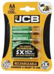 JCB RTU NiMH AA/R06, min. 1200mAh, előtöltve, buborékcsomagolás 4 db (JCB-HR61300RC-4B)