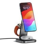 Satechi 3-in-1 Foldable Qi2 Wireless Charging Stand with Type A, C, G plugs - Space Gray (ST-Q31FM-EA) (ST-Q31FM-EA)