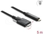 Delock USB-C Aktív Optikai Kábel Micro-B Fekete 5m 83623 DL83623 (DL83623)