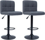  Szövet borítású bárszék 2db, sötétszürke (HOP1001536-5)