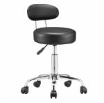  Háttámlás kozmetikai szék, fekete (HOP1001851-1)